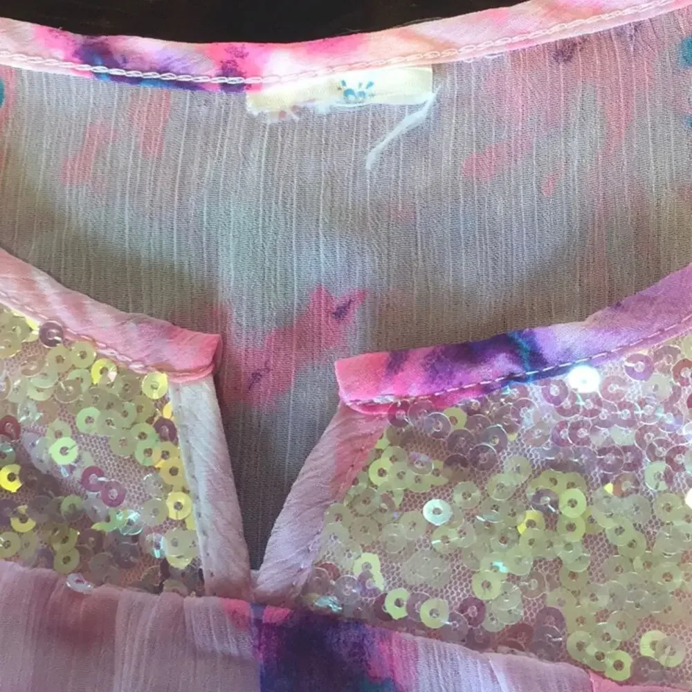 Justice Boho Style Pink Top